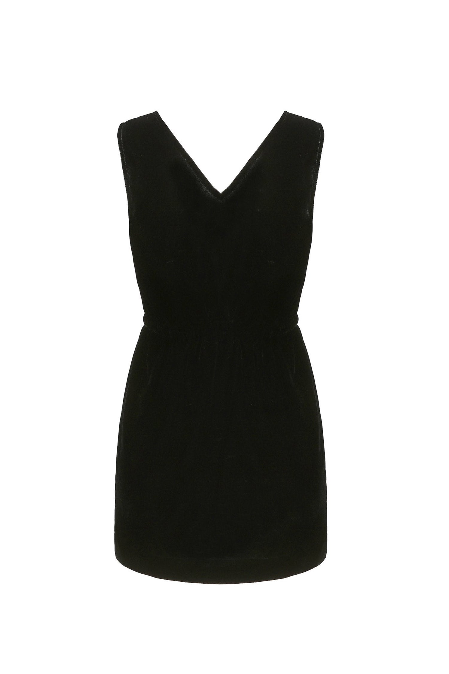 Esme FEARLESS  Black Velvet V-neck Mini Dress (No Lining Top)