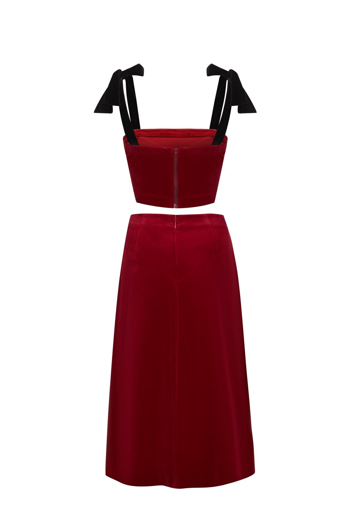 Esme ROSEWOOD Velvet Slip Dress Set