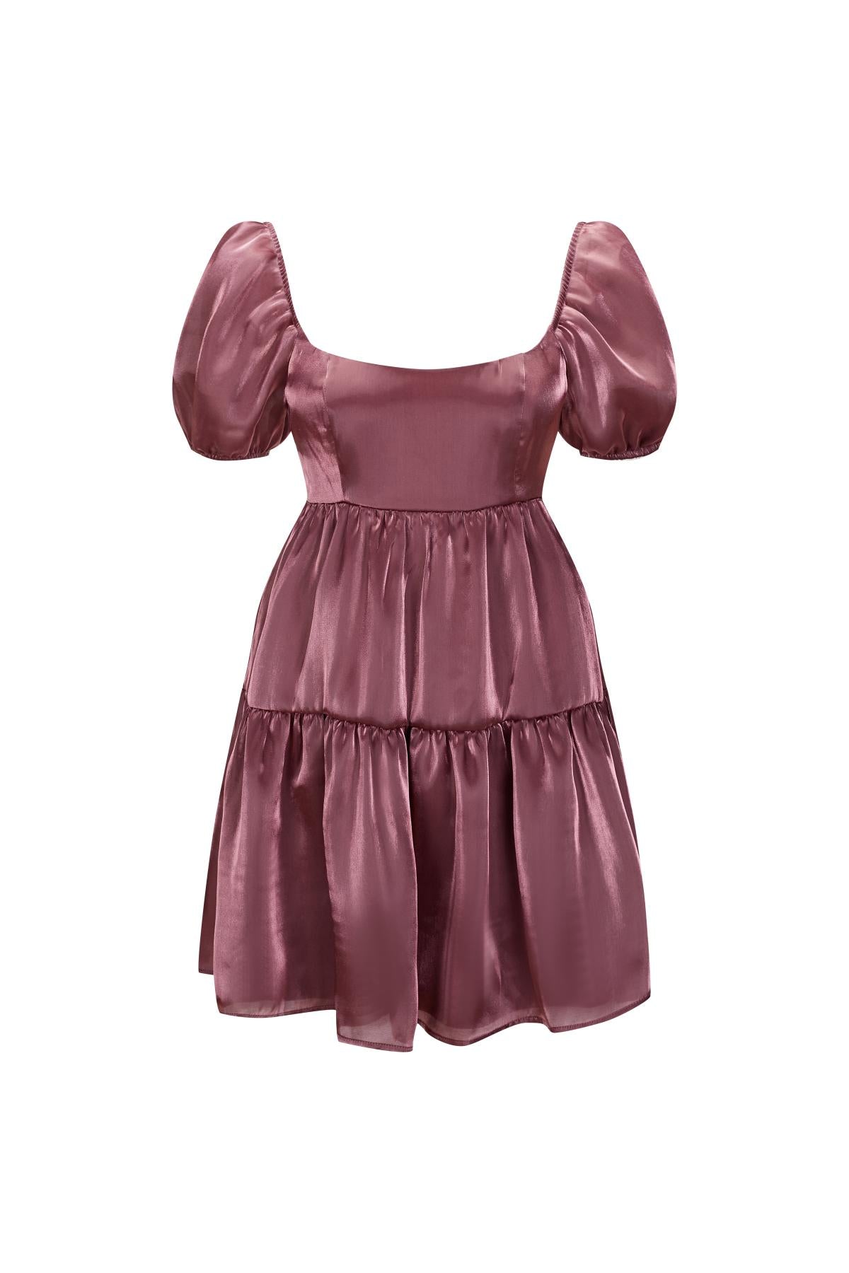 Esme BEST DAY Burgundy Metallic Mini Dress