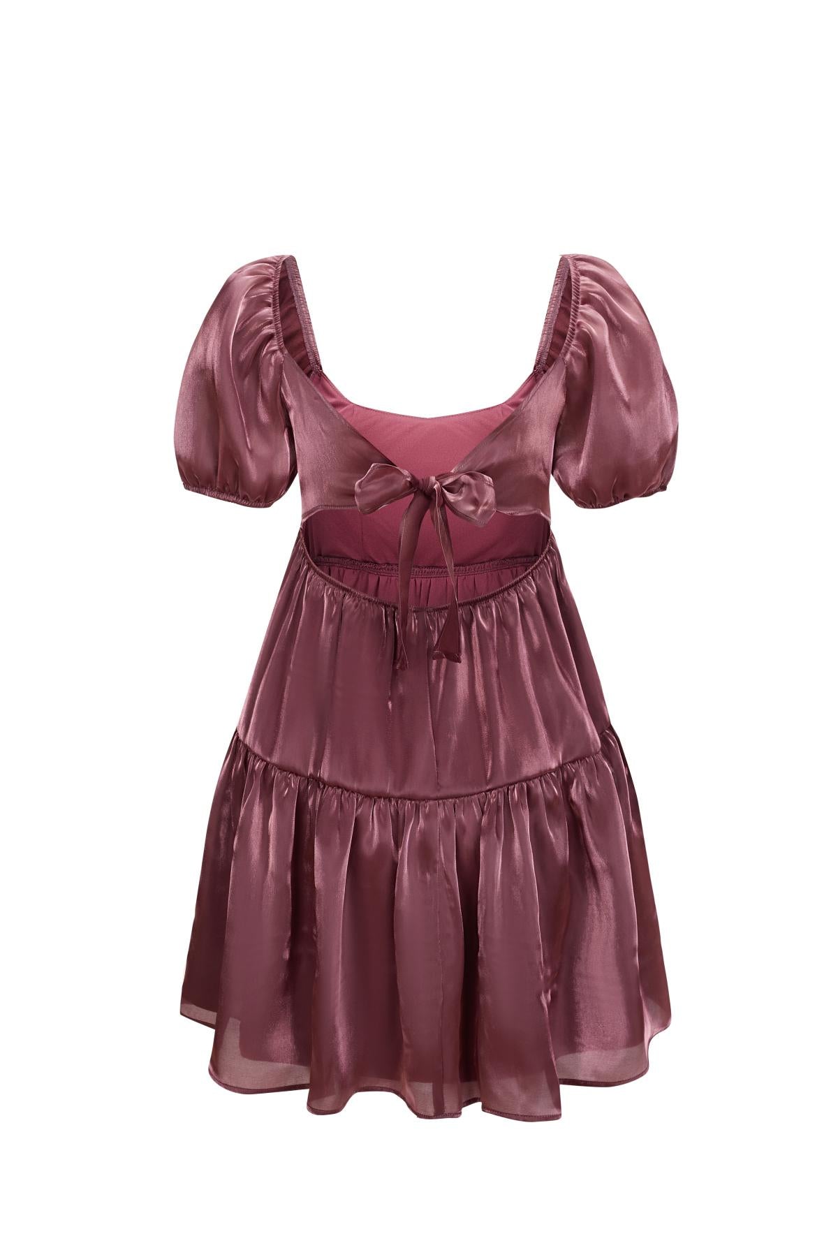 Esme BEST DAY Burgundy Metallic Mini Dress