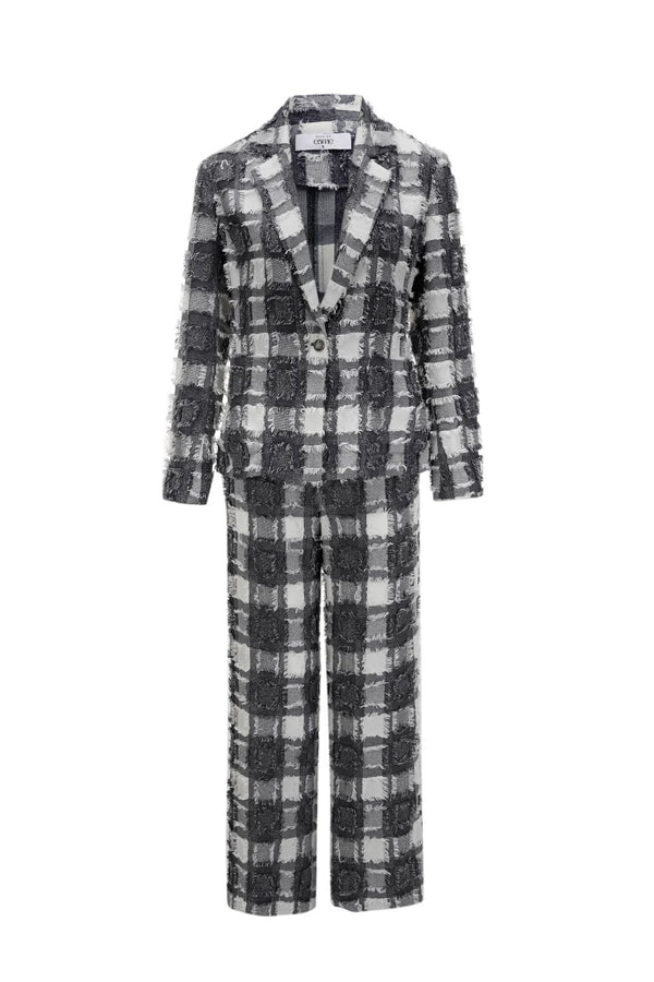 Esme FEARLESS Coin Grey Plaid Blazer