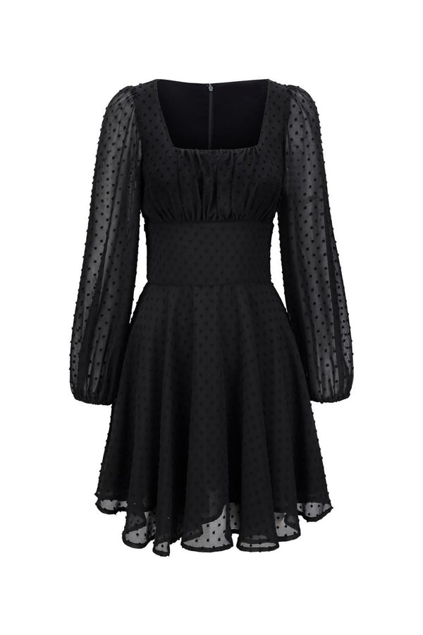 Esme DAISY LAND Puff Long-sleeves Mini Dress