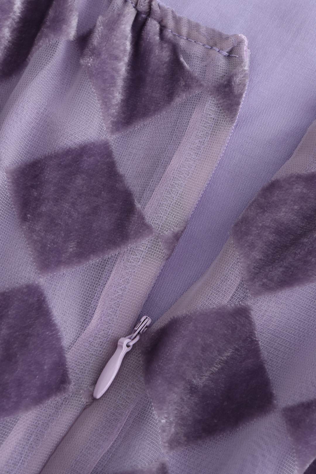 Esme BETH'S CHECKERBOARD Lilac Slip Midi Dress