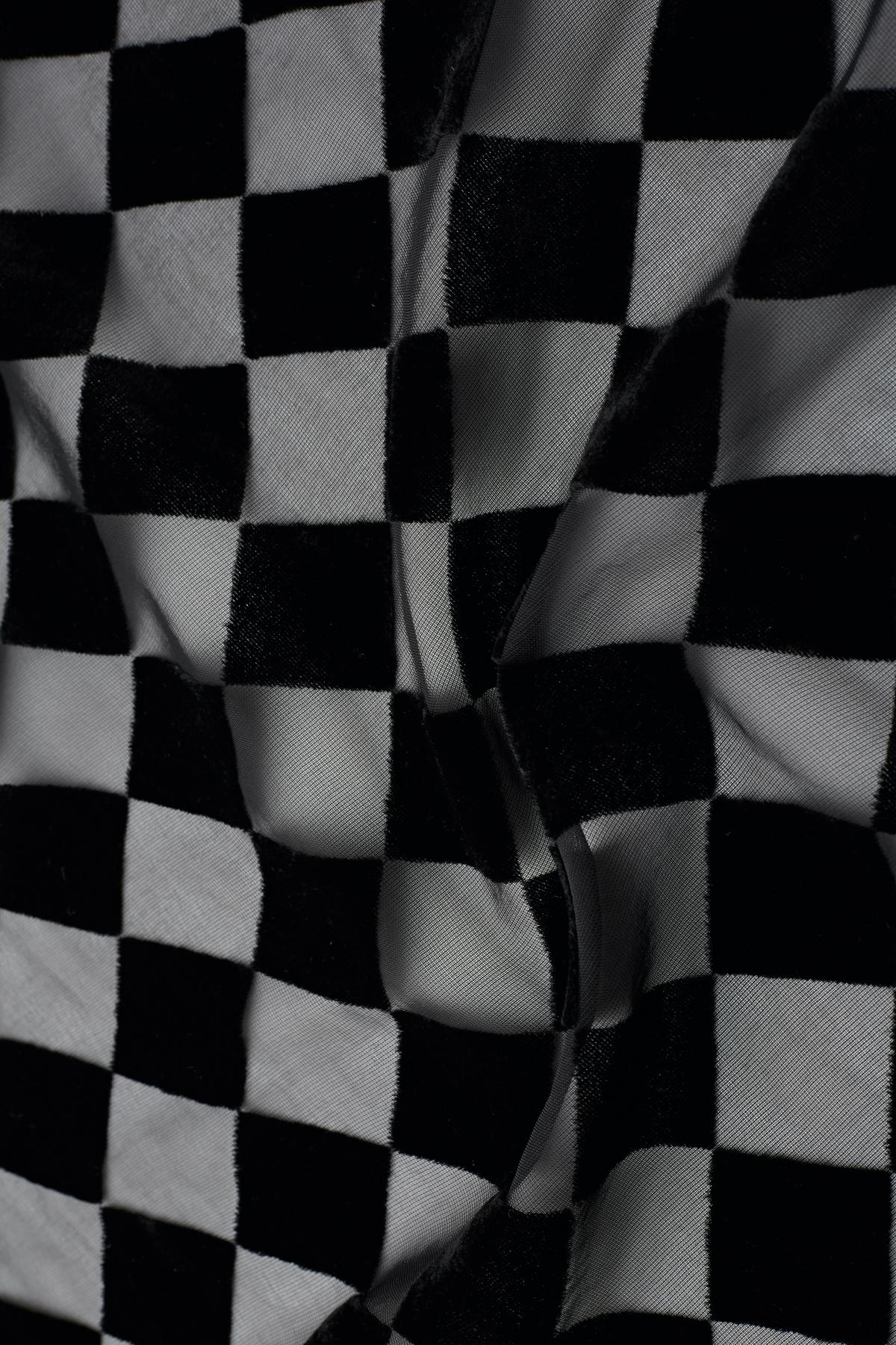 Esme BETH'S CHECKERBOARD Long Sleeves Robe