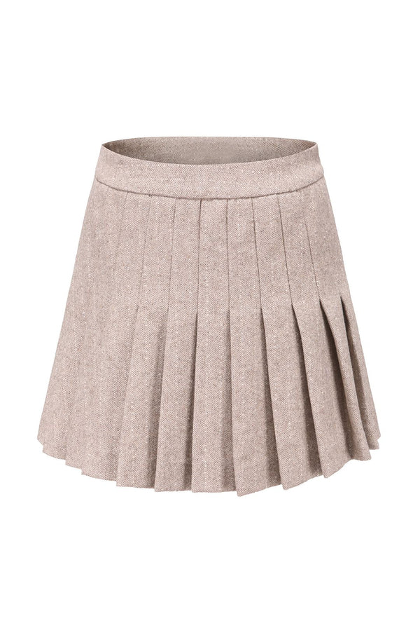 Esme AMELIA Worsted Wool Pleated Skirt