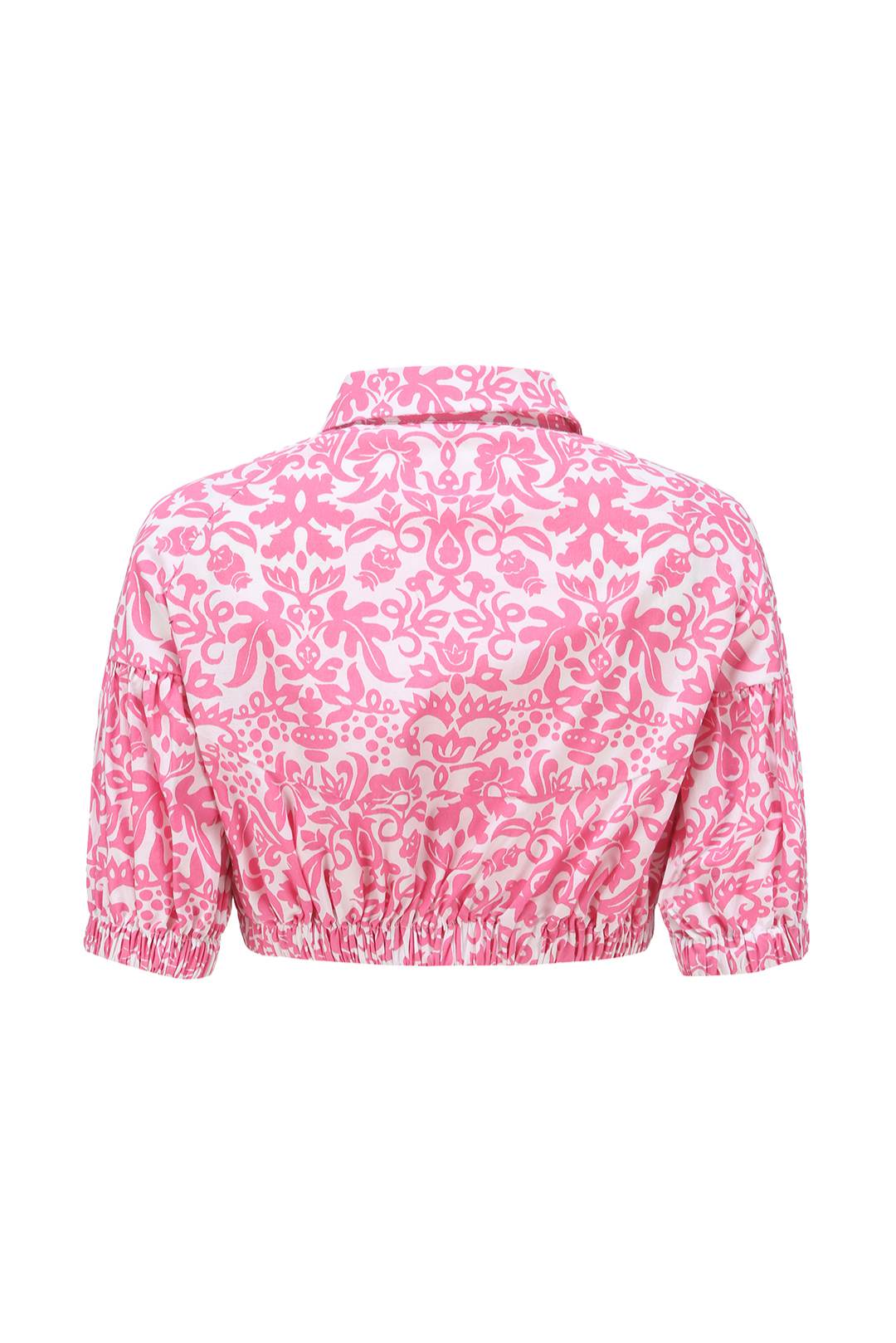 Esme FLORENCE Pink Floral Cropped Shirt