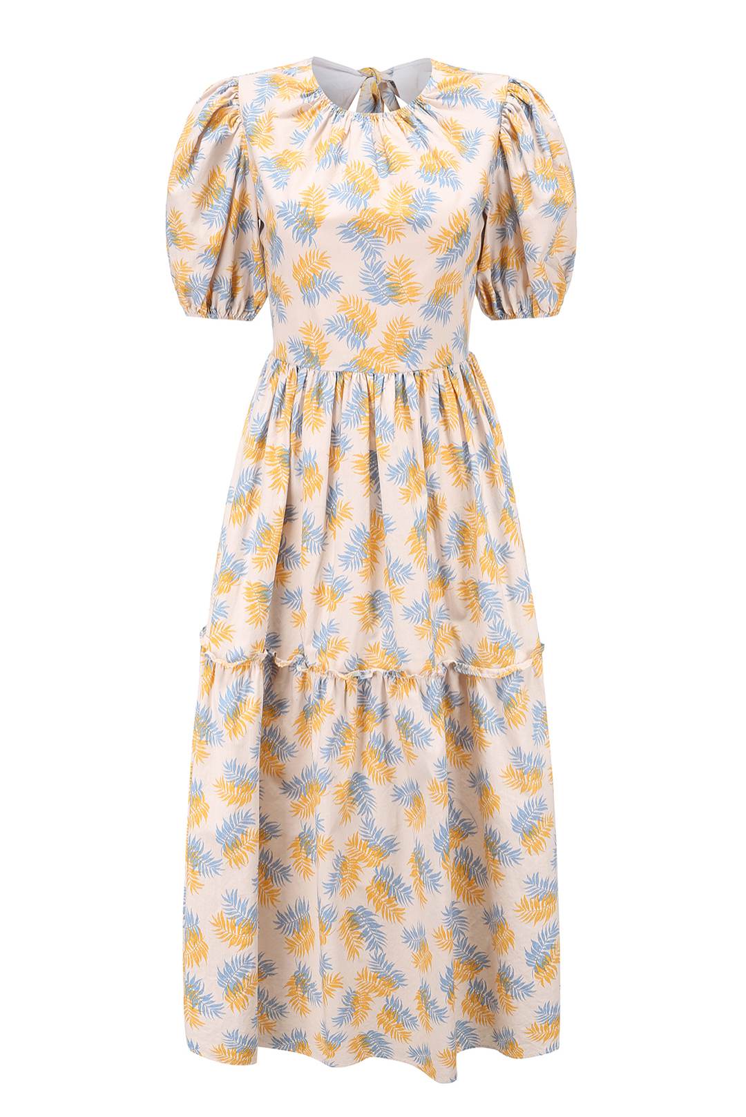 Esme  OLIVIA Salt White & Yellow Print dress