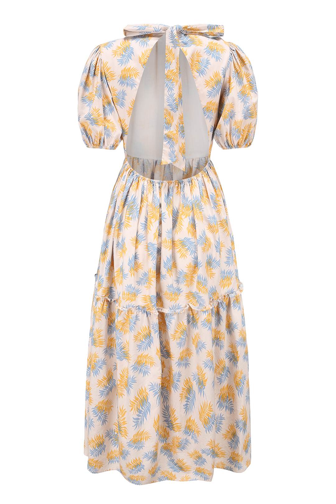 Esme  OLIVIA Salt White & Yellow Print dress