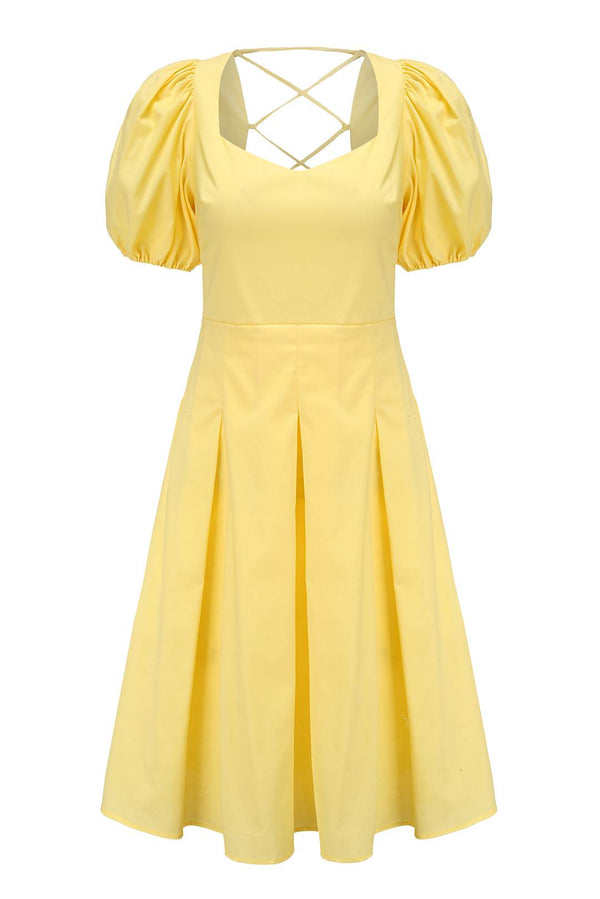 Esme FLORIDA Lemon Puff Sleeve Dress