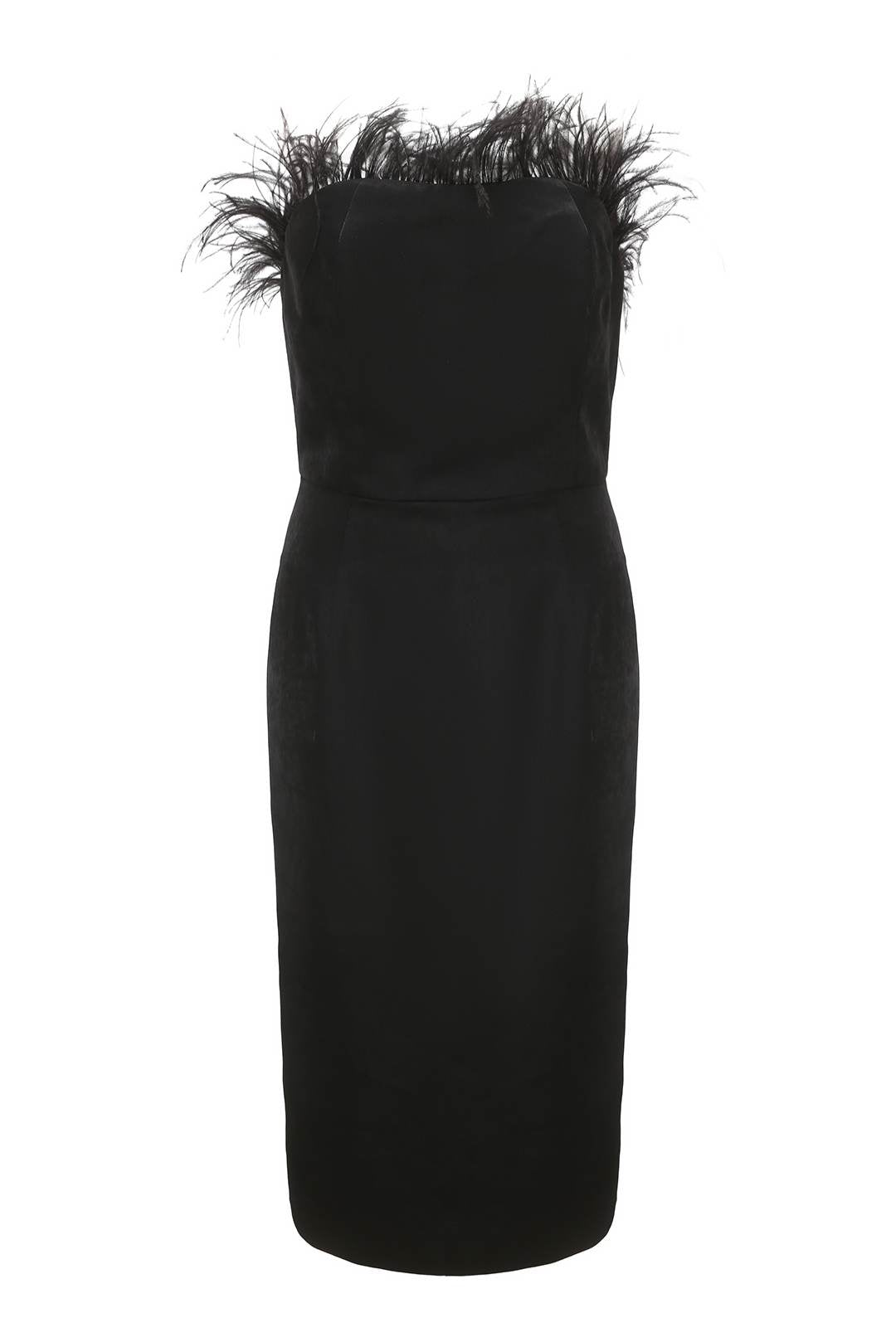 Esme BLACK SWAN  Feather Sleeveless Cocktail Dress