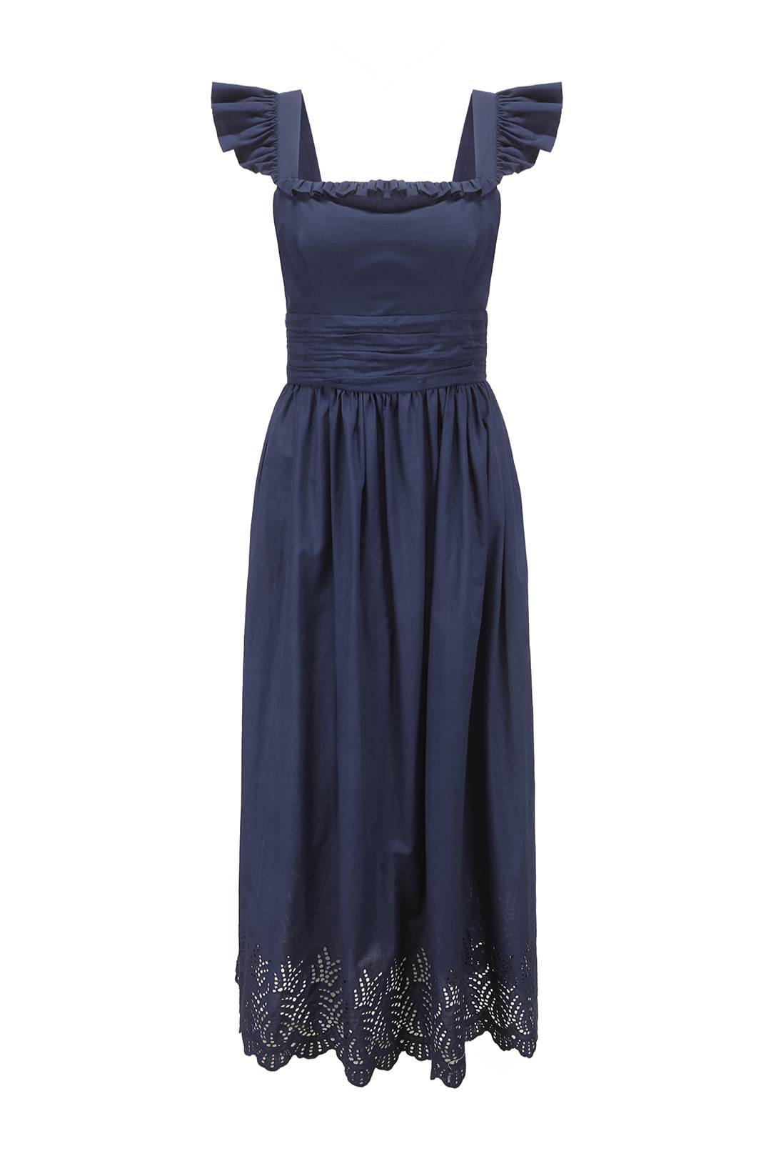 Esme EMMA Denim Blue Square Neck Maxi Dress