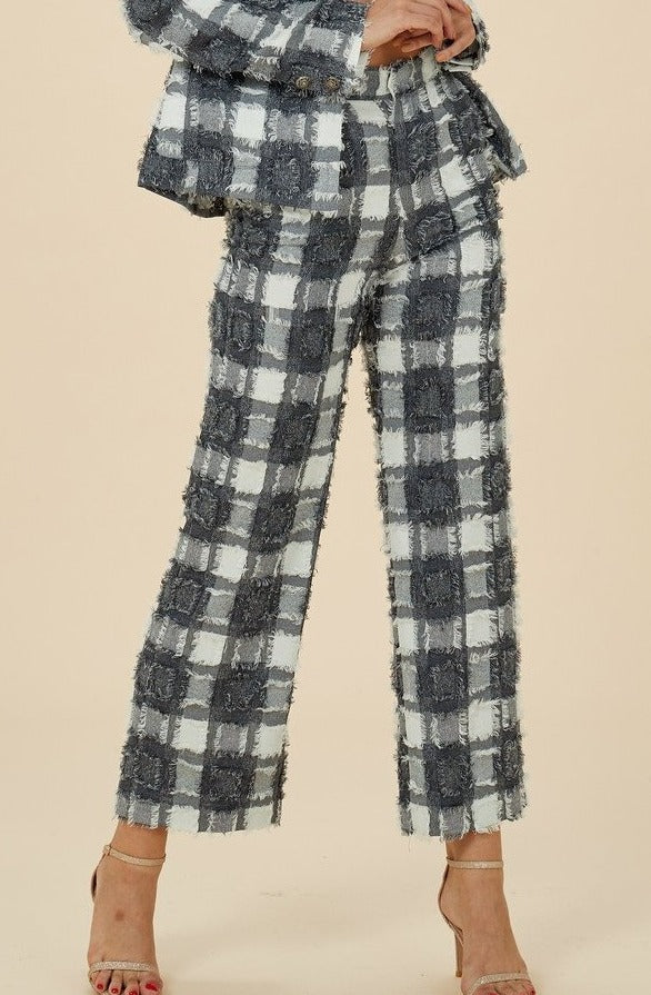 Esme FEARLESS Coin Grey Plaid Pants