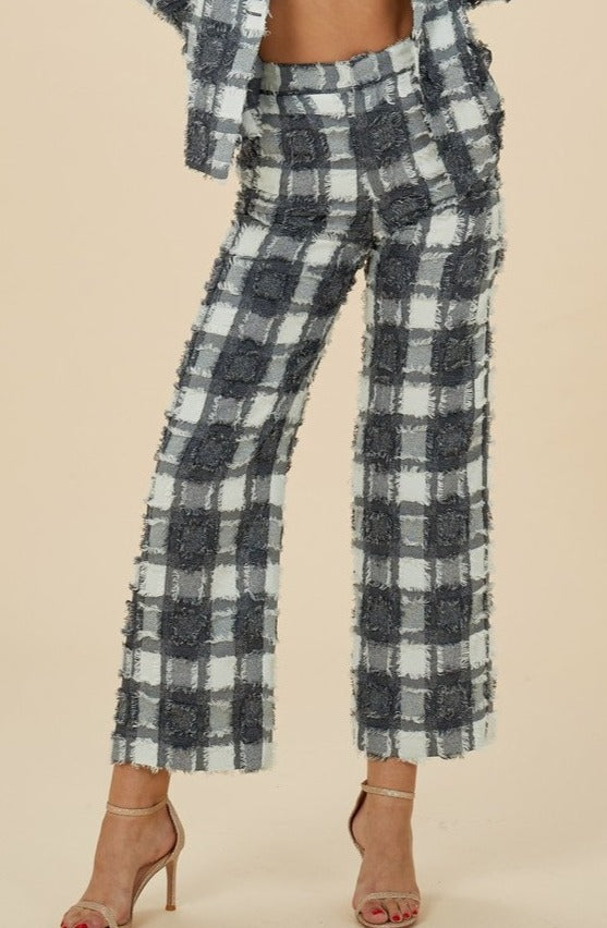 Esme FEARLESS Coin Grey Plaid Pants