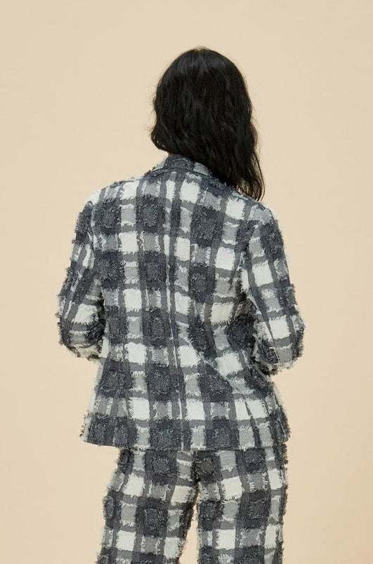 Esme FEARLESS Coin Grey Plaid Blazer