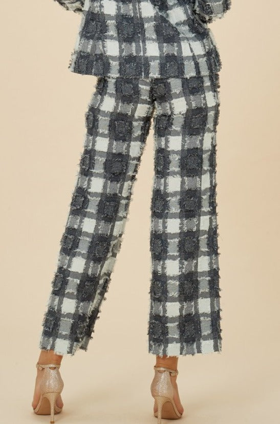 Esme FEARLESS Coin Grey Plaid Pants