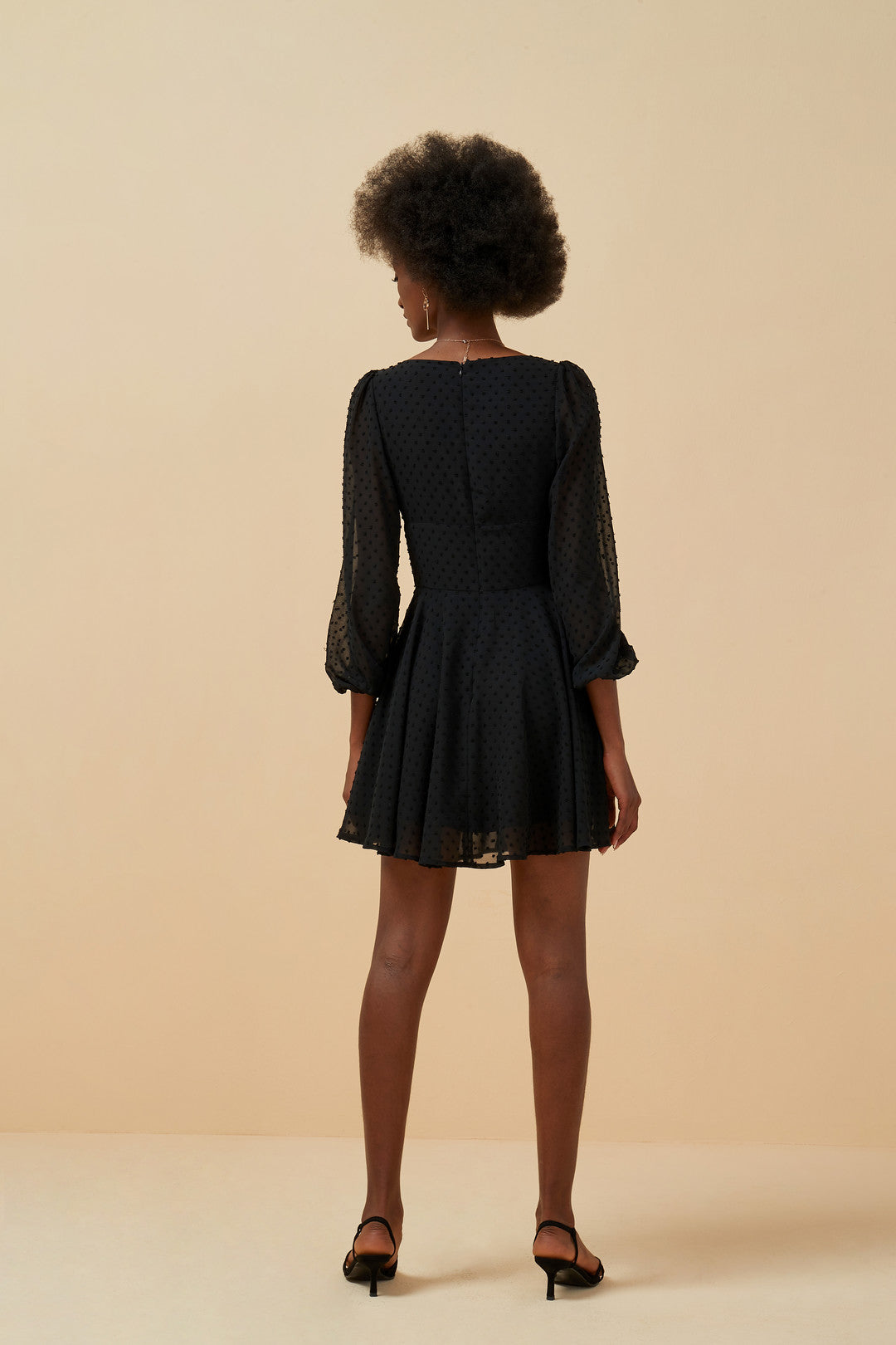 Esme DAISY LAND Puff Long-sleeves Mini Dress