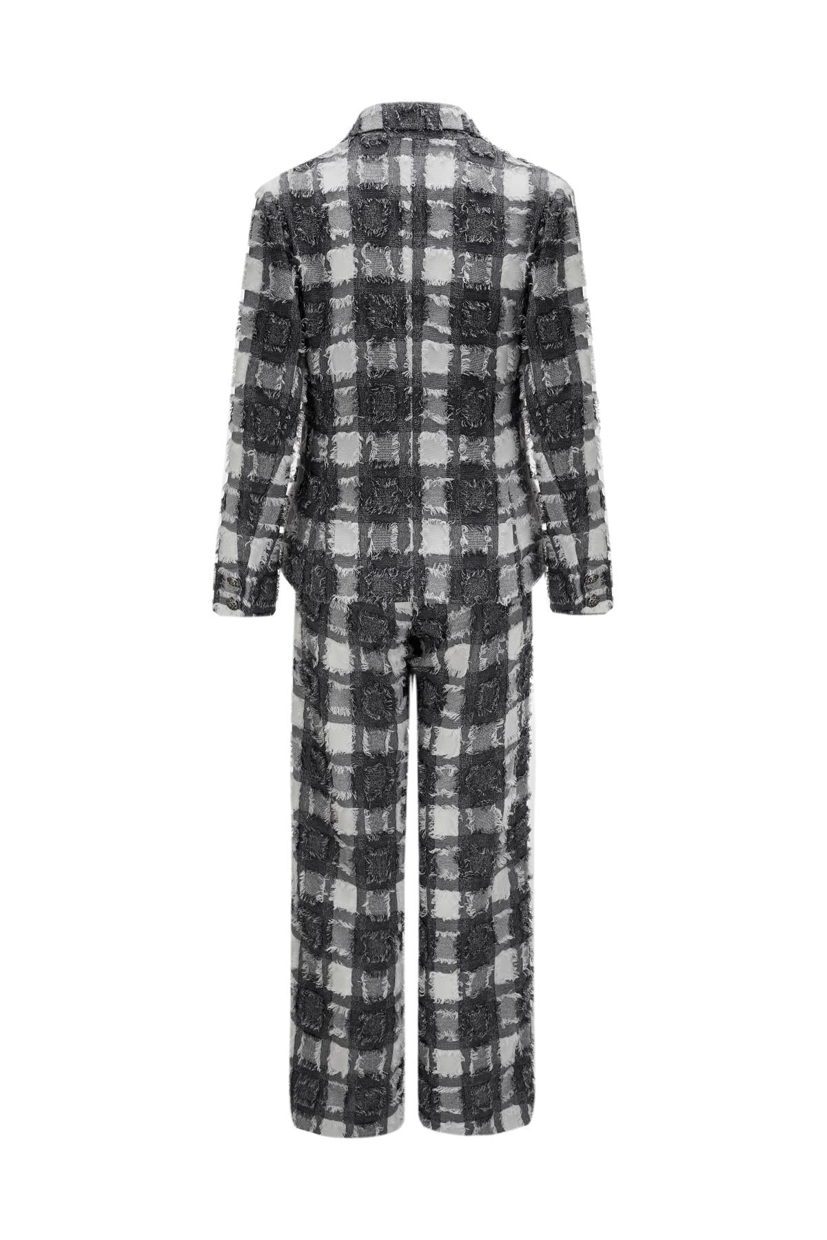 Esme FEARLESS Coin Grey Plaid Blazer