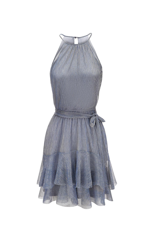 Esme BEST DAY Silver Galaxy Tied Mini Dress