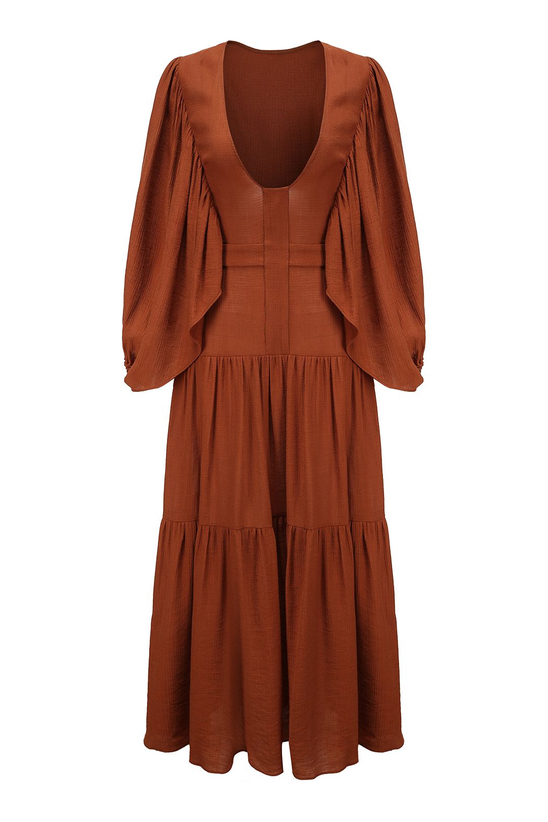 Esme MARIA V-neck Maxi Dress in Caramal