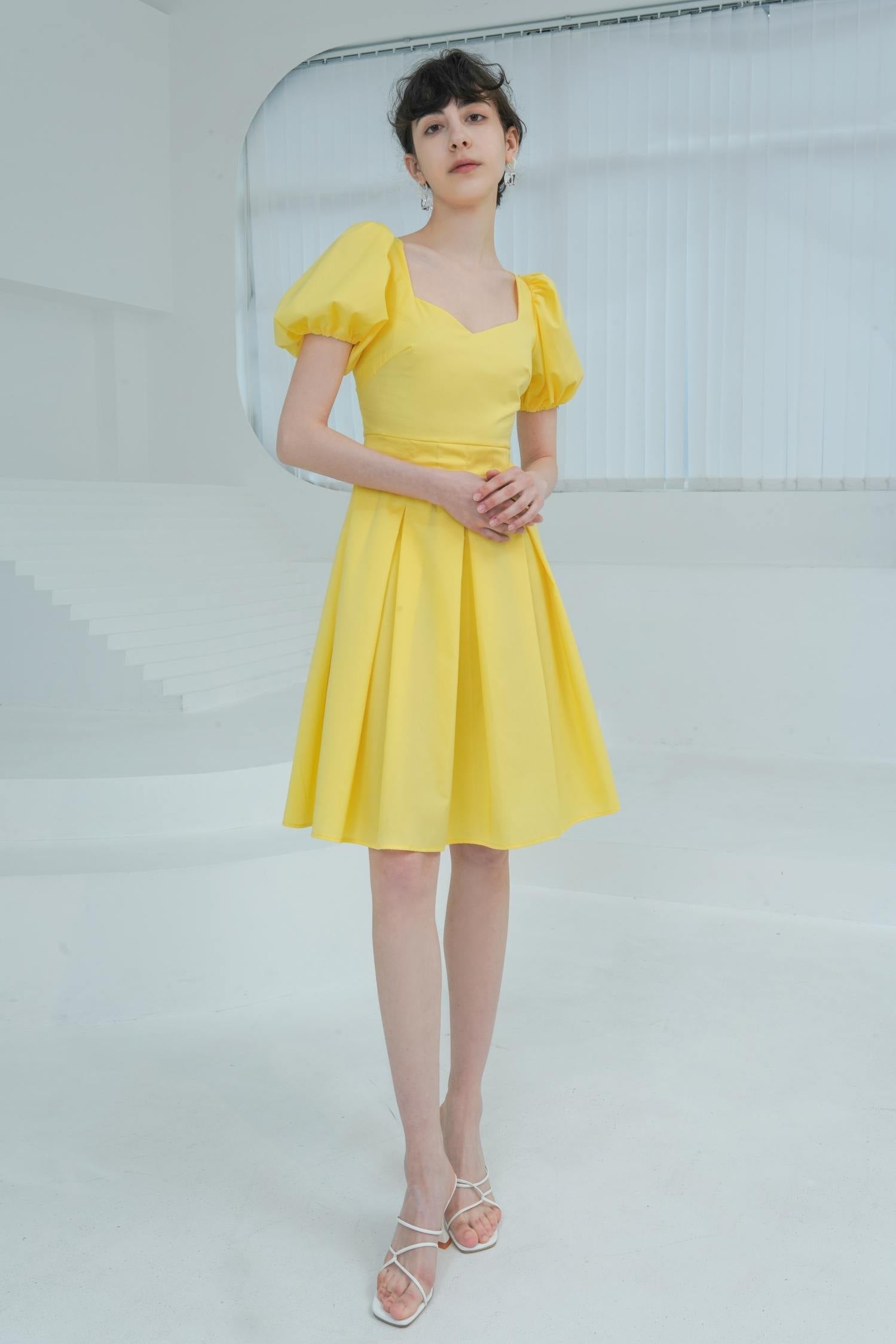 Esme FLORIDA Lemon Puff Sleeve Dress